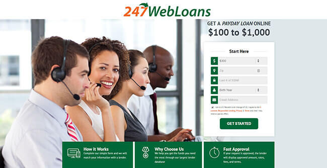 247 Web Loans Home Page