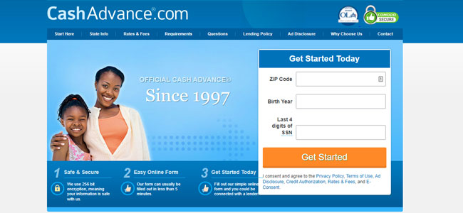Cash Advance Review Homepage