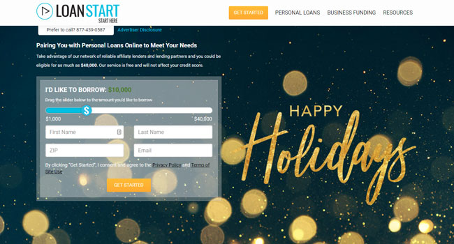 LoanStart Review Homepage