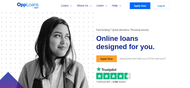 OppLoans Review Homepage